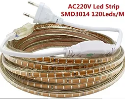 Water Proof 5 Meter LED (Strip Llight,Cove Light) Rope Light Color: Warm White with Adapter-thumb1