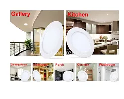 SFL 3 Watt. Round Shape Slim LED Panel (Down Light) White Color with Heat Shink (Long Life) Heavy Duty, More Brighter for False Ceiling, Recessed Light, Cut Size : 6cm 1 Year Warranty-thumb3