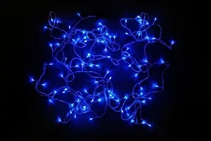 Honestystore? Diwali Rice Light Dushera Christmas Decoration Lights 24 ft (7-Mtr.) Blue Color Lights for Deepawali Decoration (Set of 5)-thumb2