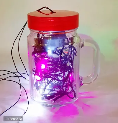 Prop It Up Newly Launch JAR Shaped Night LAMP with LED Fairy/Rice Bulb Light Multi Color, Special Launch for Festive Season, Decor for Bedroom Party Home DIY-thumb3