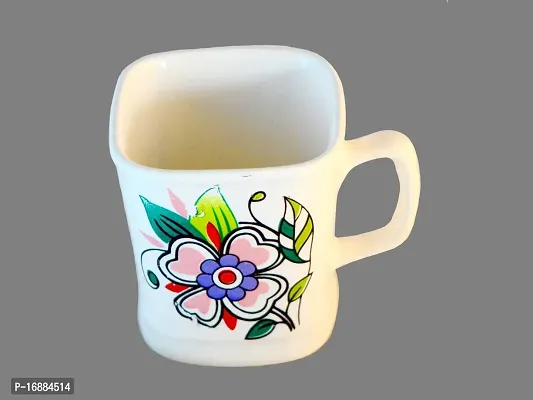 Prop It Up Bone China Coffee Mug Set, 150ml, Set of 6, Multicolour, New Tea  Coffee Cup Set Medium Size Tea/Coffee Cups, Mat Multicolour Tea/Coffee Cups, (Print 3)-thumb3