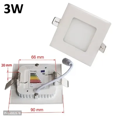 SFL 3 watt LED panel slim Square RECCESS Down Light (CUT SIZE - 2.5x2.5 INCH) White WARRANTY 2 YEAR