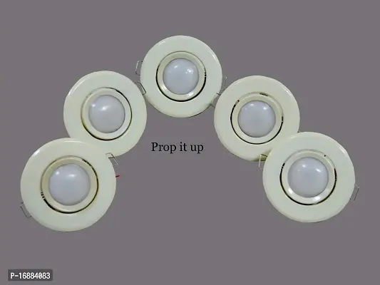 Prop It Up Make in India deep Junction 2 watt led Light White pawder cotted frem 5.6 cm Cut Size- sat of 5-thumb2