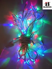 B BLAZON 130 Bulbs, 10 m LED Series Rice Lights (Multicolour)-thumb1