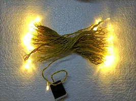 Prop It Up Make in India Warm White(Yellow) Colour 13 Meter LED Rice Lights Serial LED Decoration Light for Diwali navratra Christmas-thumb1