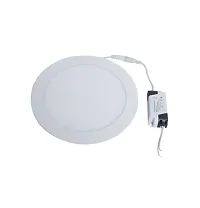 SFL 12 Watt. Round Shape Slim LED Panel (Down Light) Warm White Color with Heat Shink (Long Life) Heavy duty, More Brighter-thumb1