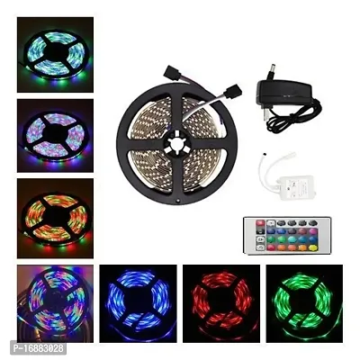 Prop It Up Waterproof Plastic RGB Remote Control LED Strip Light for Decoration (5 m, Black)