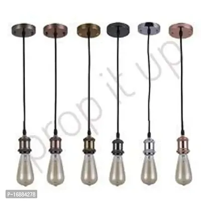 Prop It Up Round Pendant For Filaments Lamps with Holder Hanging E28, (Copper Antique)-thumb5