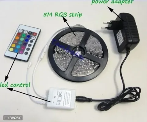 Techyshop Waterproof RGB 3528 LED Strip with Remote Control (Multicolour)-thumb3