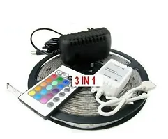 Techyshop Waterproof RGB 3528 LED Strip with Remote Control (Multicolour)-thumb1