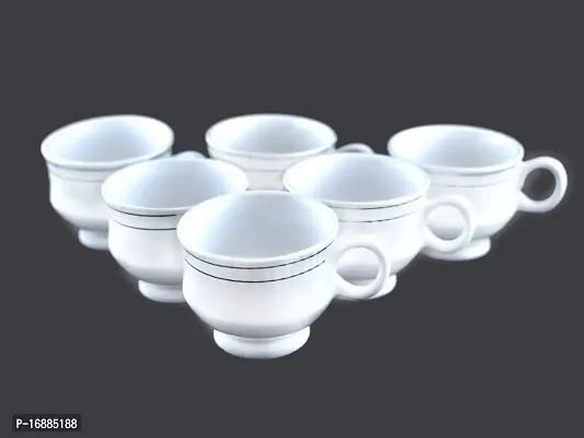 Prop It Up Premium GoldenLine Fine Tableware Bone China Set of 6 Tea Cups/Coffee Mugs for Home Office (140 ml) 13-thumb2