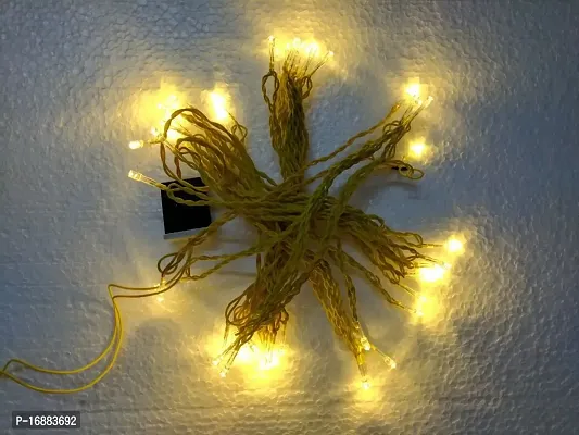 Prop It Up Make in India Warm White(Yellow) Colour 13 Meter LED Rice Lights Serial LED Decoration Light for Diwali navratra Christmas-thumb0