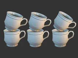 Prop It Up Premium GoldenLine Fine Tableware Bone China Set of 6 Tea Cups/Coffee Mugs for Home Office (140 ml) 09-thumb3