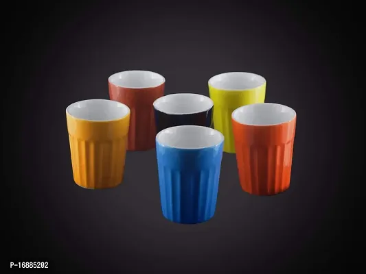Prop It Up Bone China Porcelain Tea/Coffee Mug - 6 Pieces, Multicolour, 180 ml-thumb2