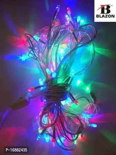 B BLAZON 130 Bulbs, 10 m LED Series Rice Lights (Multicolour)