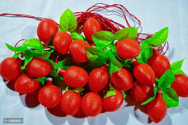 Prop It Up Premium Quality Red Color Litchi(lychee) Shape Lights, 20LED 9Meter, Red color LED Litchi Fairy String Lights Bulb, Outdoor Garden Light, Indoor Outdoor Christmas Party Decorative Lights/Lighting, 240V, Plug-in (RED Color) MAKE IN INDIA