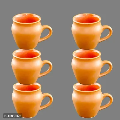 Prop It Up Style Fine Tableware Ceramic Set of 6 Tea Cups/Coffee Mugs for Home Office (110 ml)-thumb2