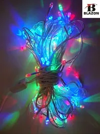 B BLAZON 130 Bulbs, 10 m LED Series Rice Lights (Multicolour)-thumb2