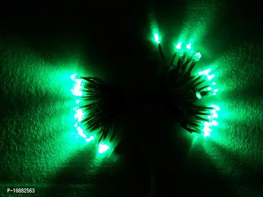 Prop It Up Make in India Green Colour 13 Meter LED Rice Lights Serial LED Decoration Light for Diwali navratra Christmas-thumb2