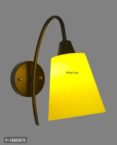 Prop It Up New Arrivals Make in India Wall Light with Unbreakable Fiber Shade in economical Range, Wall Sconce for Hall, Drawing Room, Bed Room etc. Yellow-thumb2