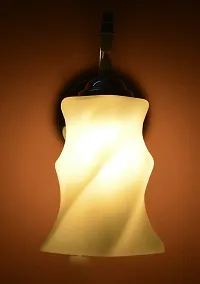 Prop It Up SFL Smart Look Attractive Classy Chrome Wall Lamp for Home Intirior with White Square Twister Glass.-thumb2