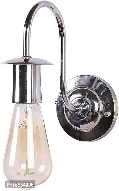 Prop It Up Retro Industrial Metal Fixture Wall Light with Edison Bulb (Chrome)