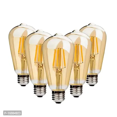 Prop It Up 4W B008 Edison Tungsten Squirrel Cage Filament Vintage Base E27 LED Bulb (Yellow) (Long bulb)-thumb4