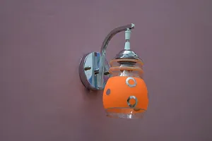 Prop It Up Smart Look Attractive Classy Chrome Wall Lamp for Home Intirior with Orange Ring Glass 22/66-thumb2