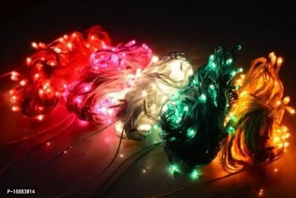 Set of 4 Rice SWS Lights Serial Bulbs Decoration Lighting for Diwali Christmas 5 Meter - 1-Red, 1- Green, 1-Yellow, 1-Blue-thumb0