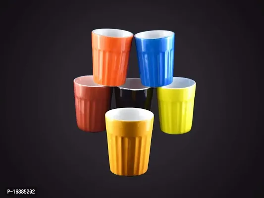 Prop It Up Bone China Porcelain Tea/Coffee Mug - 6 Pieces, Multicolour, 180 ml-thumb3