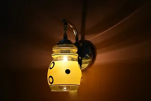 Prop It Up New Smart Look Attractive Classy Chrome Wall Lamp for Home Intirior with Yellow Ring Glass, Precious.-thumb2