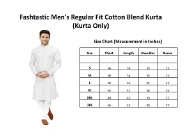 Fashtastic Men's Regular Fit Cotton Blend Kurta (Kurta Only)-thumb3