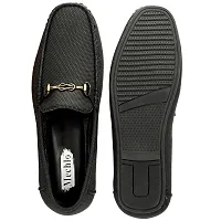 Stylish Black Synthetic Solid Loafers For Men-thumb4