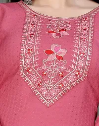 Embroderied Latest neck Design Cotton Fabricated Kurti-thumb4