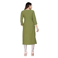 Embroderied Latest neck Design Cotton Fabricated Kurti-thumb1