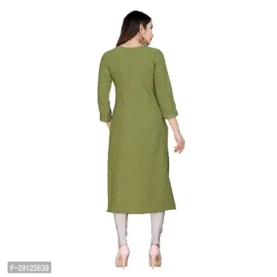 Embroderied Latest neck Design Cotton Fabricated Kurti-thumb2