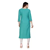 Embroderied Latest neck Design Cotton Fabricated Kurti-thumb1