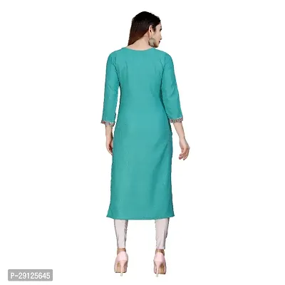 Embroderied Latest neck Design Cotton Fabricated Kurti-thumb2
