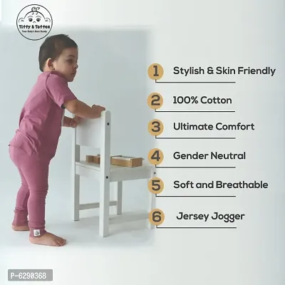 Unisex Elegant 100 % Pure Cotton Jersey Jogger for Adorable Kiddos | Pink Solid Pattern | Mummas Preferred Choice-thumb4