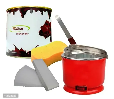 Waxing Kit Combo (Auto Cut Wax Heater + Chocolate Wax (600 gm) + Wax Strips (30) + Wax Spatula + Sponge)