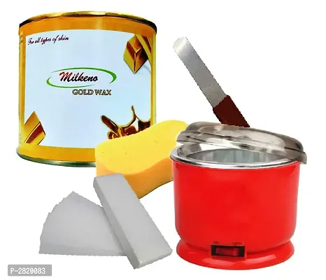 Waxing Kit Combo (Auto Cut Wax Heater + Gold Wax (600 gm) + Wax Strips (30) + Wax Spatula + Sponge)