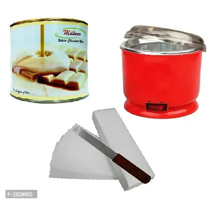 Waxing Kit Combo (Auto Cut Wax Heater + White Chocolate Wax (600 gm) + Wax Strips (30) + Wax Spatula)