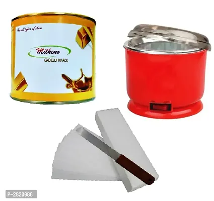 Waxing Kit Combo (Auto Cut Wax Heater + Gold Wax(600 gm) + Wax Strips (30) + Wax Spatula)