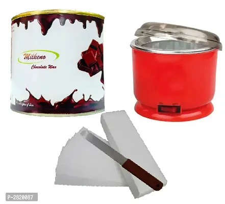 Waxing Kit Combo (Auto Cut Wax Heater + Chocolate Wax (600 gm) + Wax Strips (30) + Wax Spatula)