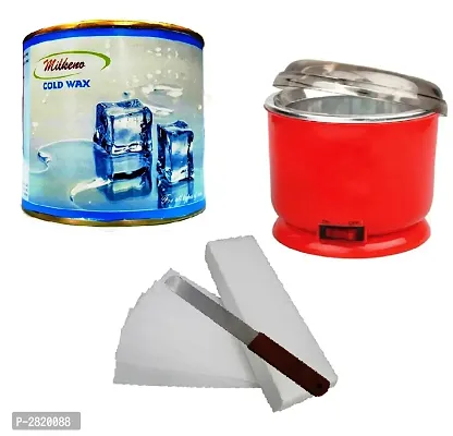 Waxing Kit Combo (Auto Cut Wax Heater + Cold Wax (600 gm) + Wax Strips (30) + Wax Spatula)