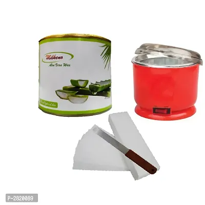 Waxing Kit Combo (Auto Cut Wax Heater + Aloe Vera Wax (600 gm) + Wax Strips (30) + Wax Spatula)