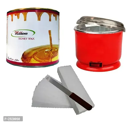 Waxing Kit Combo (Auto Cut Wax Heater + Honey Wax (600 gm) + Wax Strips (30) + Wax Spatula)-thumb0