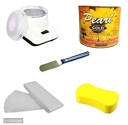 PMPEARL Waxing Kit/Wax Kit Combo Kit includes (Wax Heater + Cold Wax + Wax Strips + Wax Spatula + Sponge)