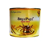 BREEPREE Full Body Hair Removal Waxing Kit Combo- Gold Wax (600 g) Tin Can + Non-Woven Brown Waxing Strips (30) + Wax Applicator Knife and Anti Crack Foot Silicon Heel Socks-thumb2