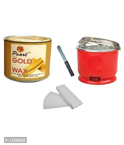 PMPEARL Gold Wax + Automatic Cut Heater + 30 Wax Stripes & Wax Knife